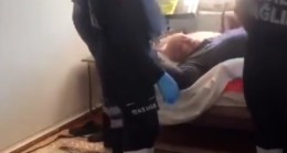 86 yaşındaki yatalak hasta Mustafa Said Türk, sedyeyle önce cezaevine sonra hastaneye götürüldü
