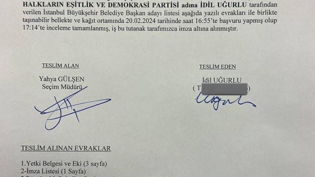 DEM Parti’den İBB adaylığı iddialarına evraklı cevap