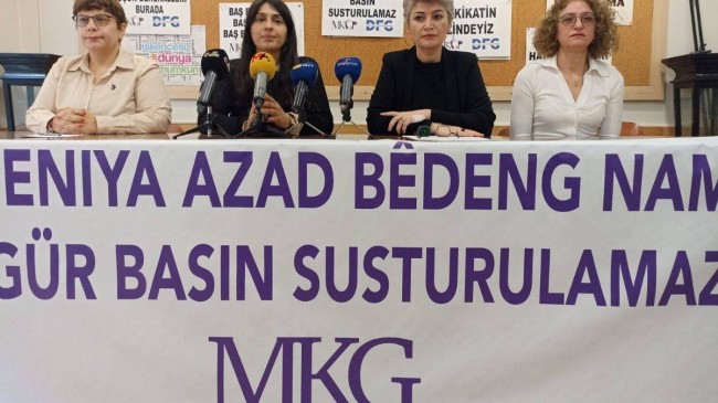 MKG Dicle Müftüoğlu ve Nadiye Gürbüz için basın açıklaması düzenledi