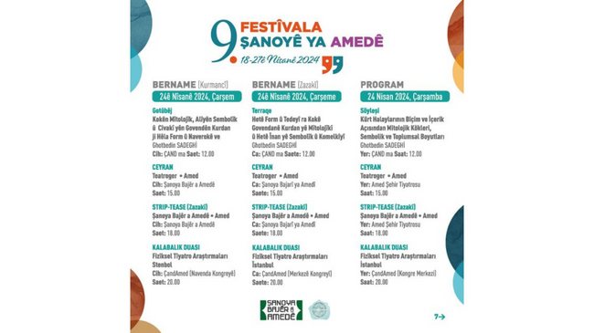 9.Amed Tiyatro Festivali 18 Nisan’da başlıyor