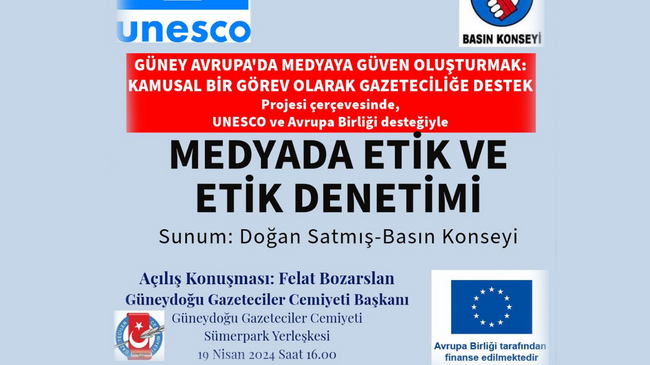 GGC, UNESCO ve Avrupa Birliği desteğiyle Medya’da Etik ve Etik Denetimi atölyesi düzenliyor