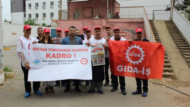 Diyarbakır’daki Yemekhane İşçileri işçi bayramında seslendi: Kadro istiyoruz