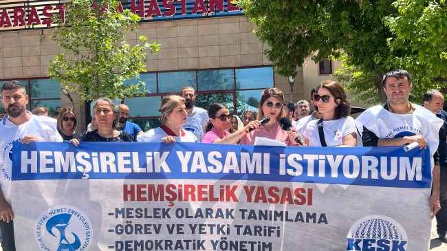 Hemşireler Diyarbakır’dan seslendi: Mesleğin sorunlarını hemşirelerin örgütlü gücü çözebilir